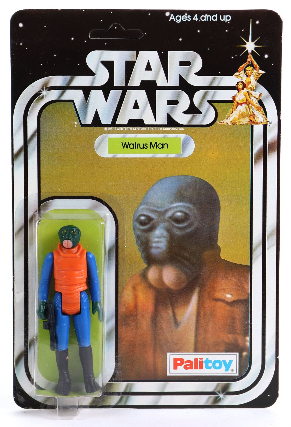 Palitoy Star Wars Walrus Man Vintage Original Carded Figure