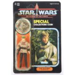 Kenner Star Wars The Power of The Force Luke Skywalker (In battle poncho) with special collectors c