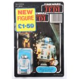 Palitoy General Mills Star Wars Return of The Jedi Tri Logo R2-D2 with green pop up light sabre