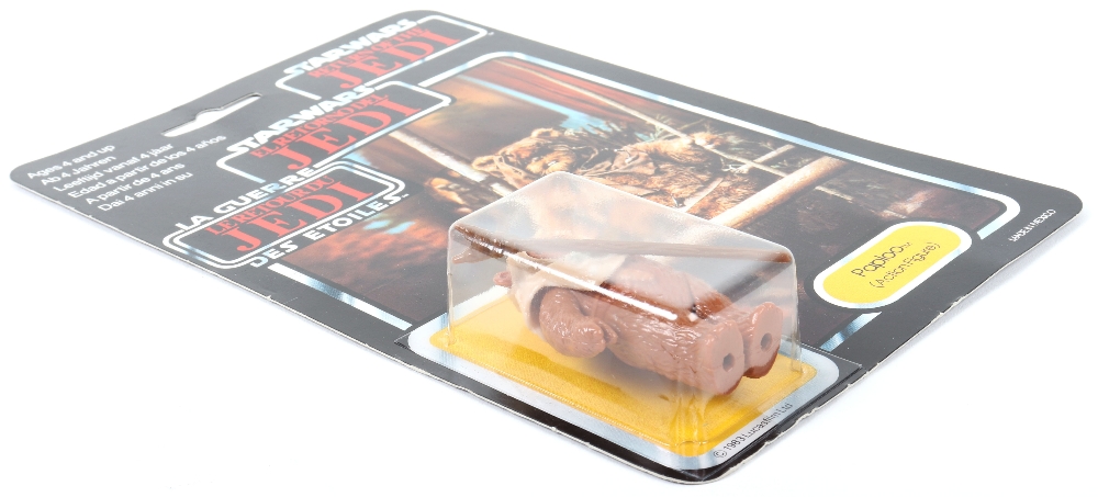 Palitoy General Mills Star Wars Return of The Jedi Tri Logo Paploo Vintage Original Carded Figure - Image 3 of 6