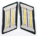 WW2 German Army Signals Officers Tunic Collar Patches