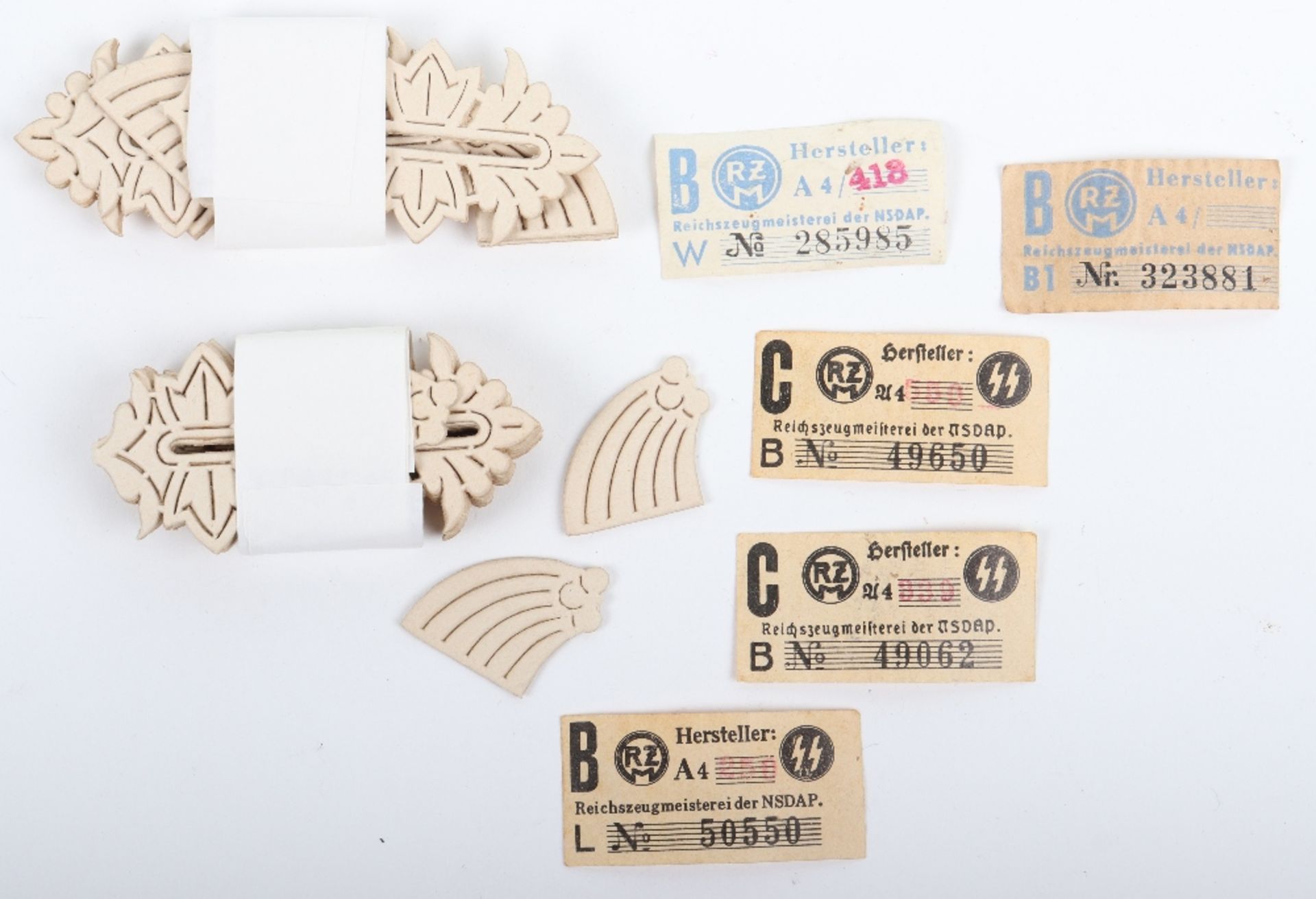 Third Reich Army Generals Manufacture Card Templates and RZM Paper Labels