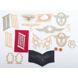 Selection of Third Reich Cloth Insignia Manufacture Card Templates
