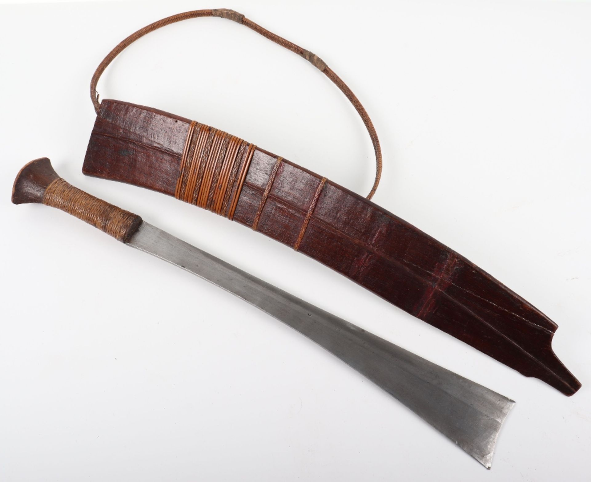 19th Century Burmese Naga Head Hunter’s Sword - Image 2 of 12