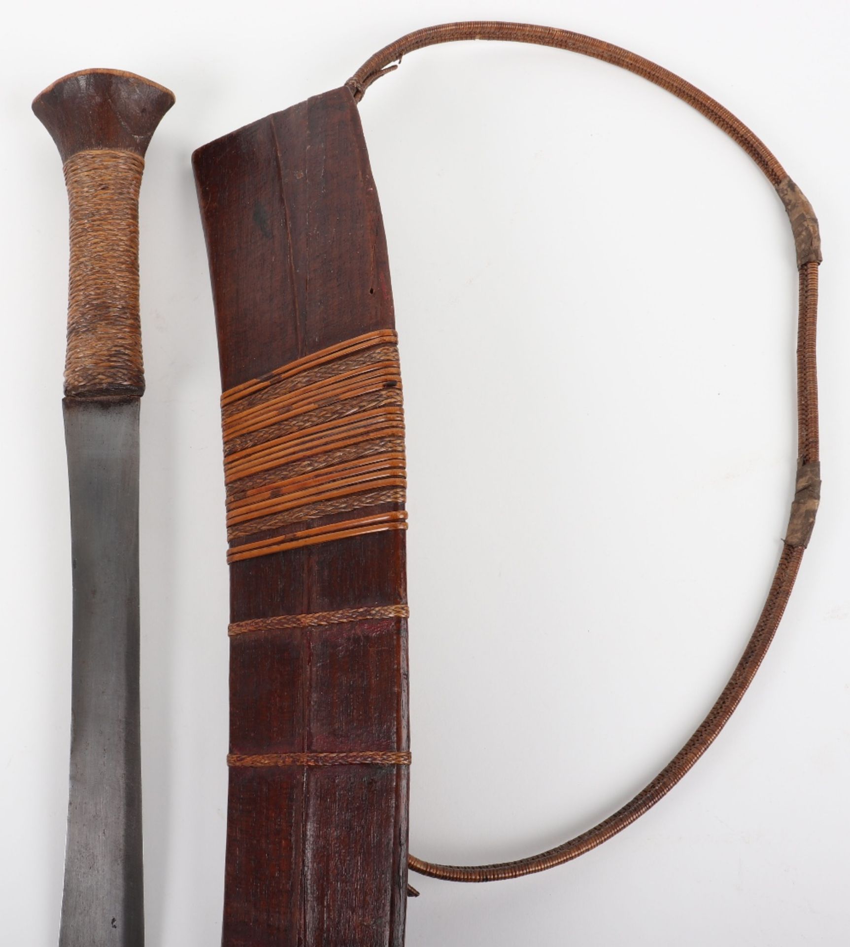 19th Century Burmese Naga Head Hunter’s Sword - Image 4 of 12