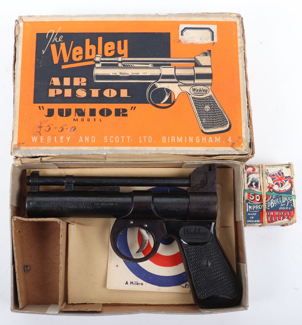 Scarce .177” ley Junior Air Pistol, cylinder stamped THE WEBLEY