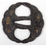 Iron Japanese Sword Tsuba of Early Type