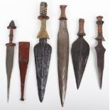 5x Assorted Late 19th Century African Tribal Knives