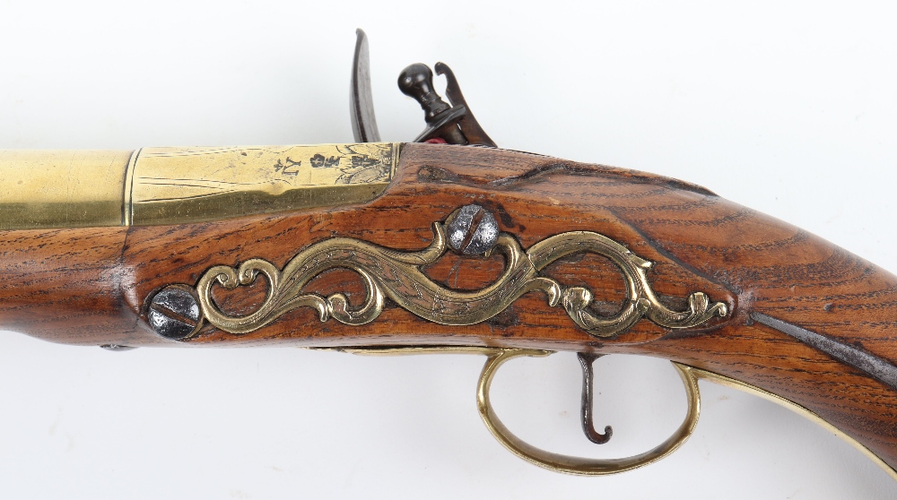 Rare Late-17th Century English Brass Barrel Flintlock Grenade Pistol by I .Yates - Image 7 of 8