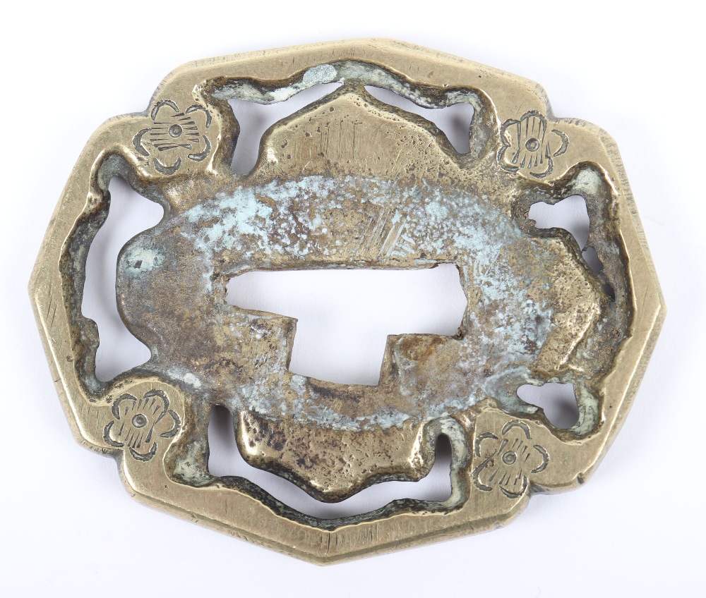 Cast Brass Japanese Sword Tsuba - Image 6 of 6