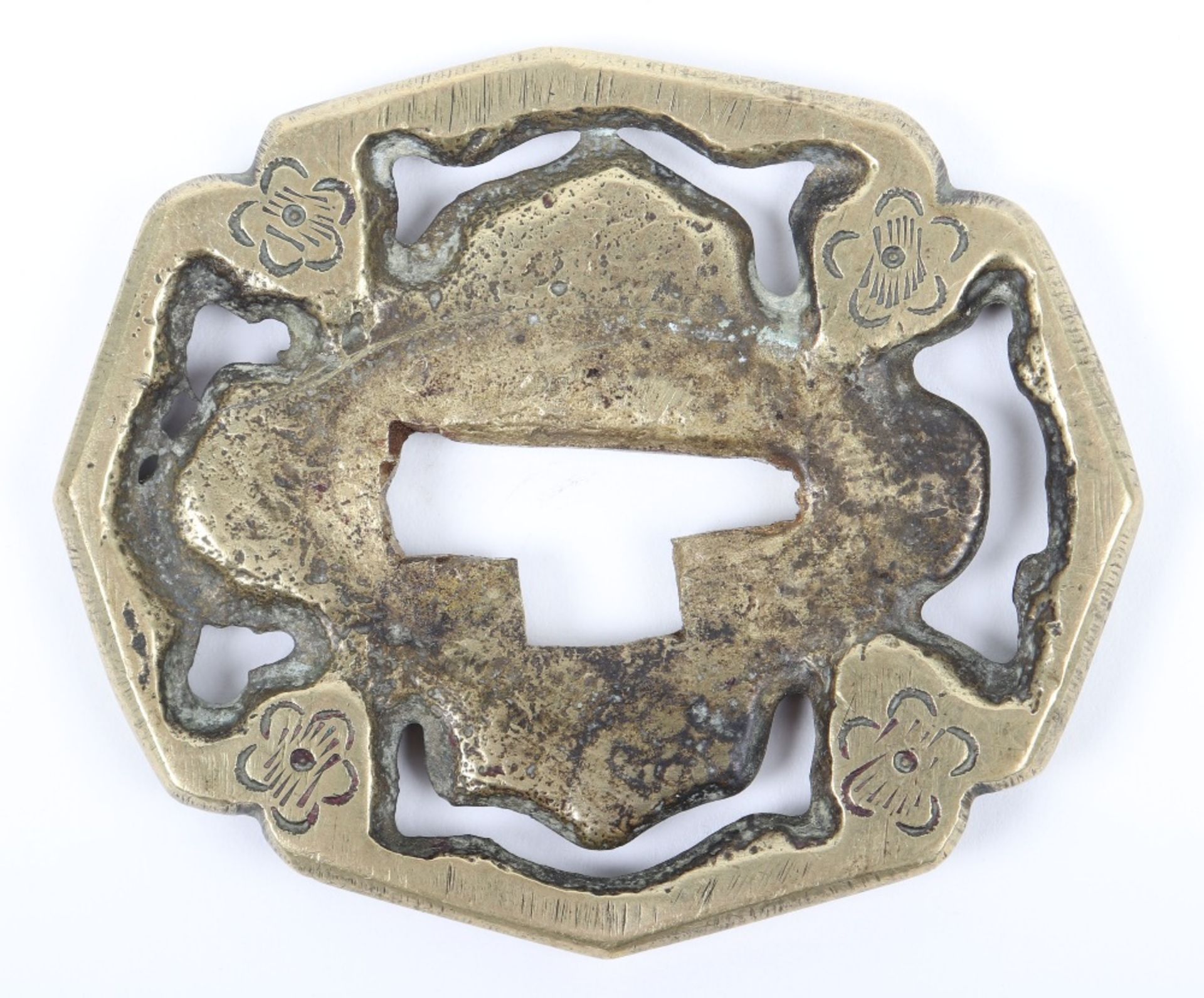 Cast Brass Japanese Sword Tsuba - Image 5 of 6