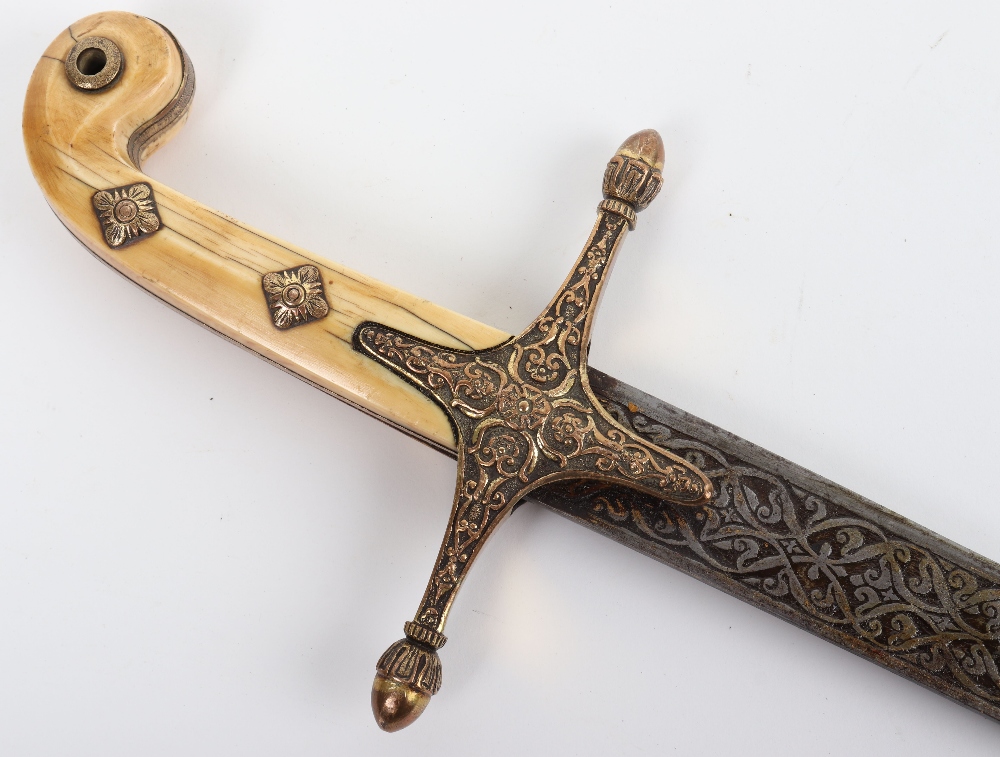 ^ North Indian Sword Shamshir Built for an Officer, Second Half of the 19th Century - Image 5 of 15