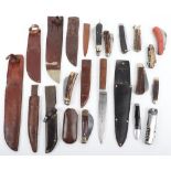 12x Assorted Antique Folding Pocket Knives