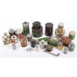 Assorted Oil Bottles and Cap Tins etc. for Cased Sporting Guns