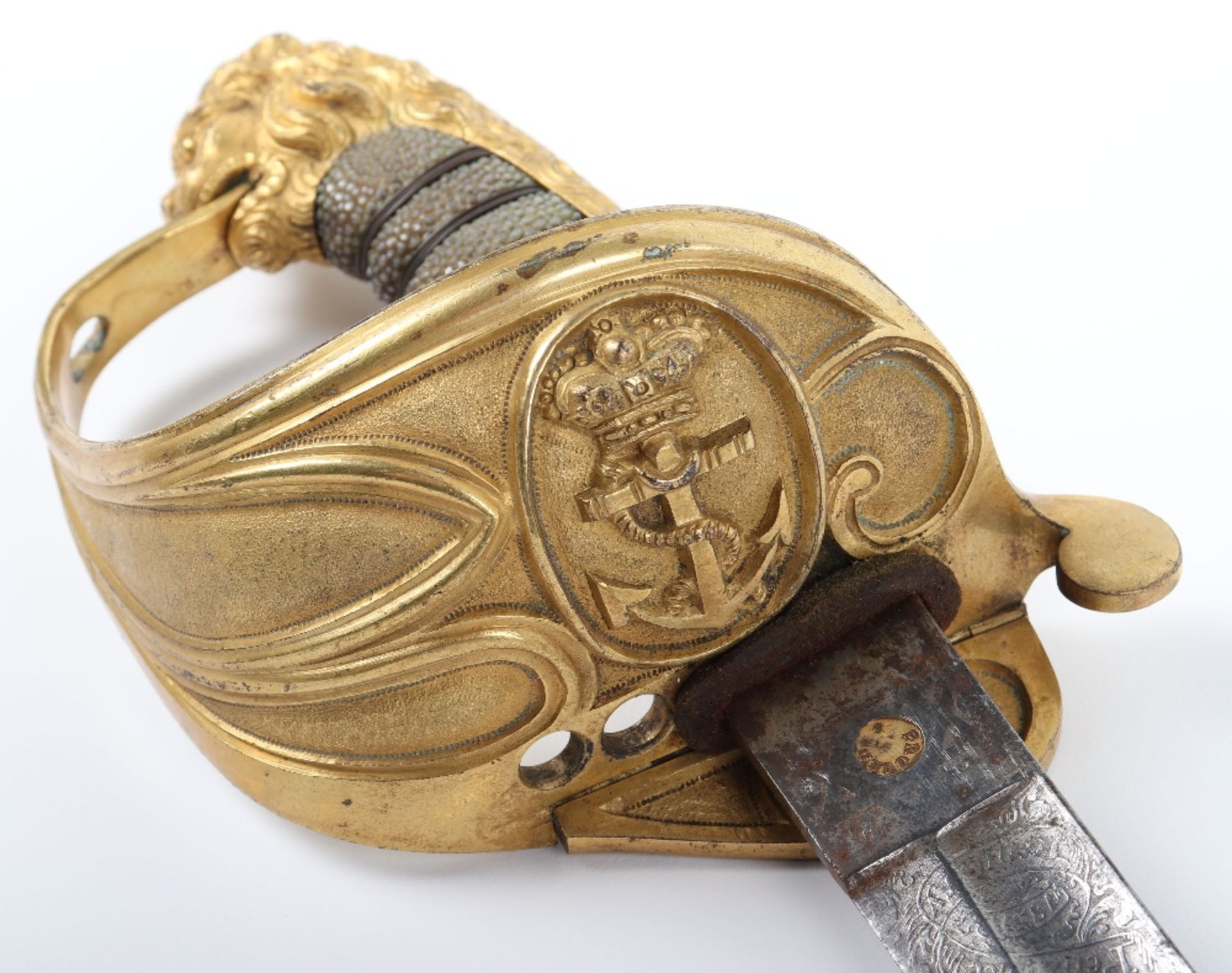 Rare Royal Navy Officer’s Victorian 1827 Pattern Sword with Lloyd’s Presentation c.1850 - Image 4 of 21