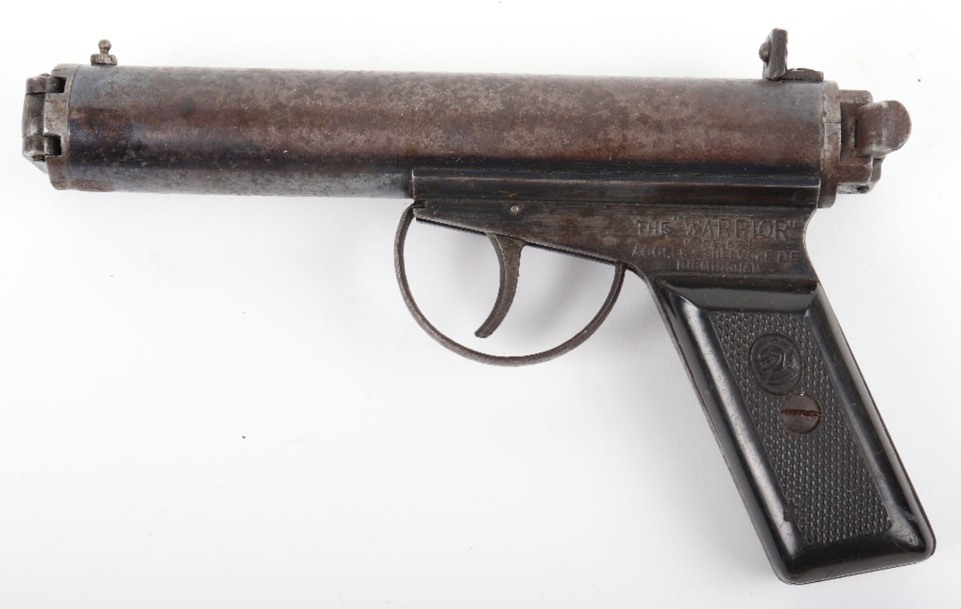 Scarce .22” Warrior Side-Lever Cocking Air Pistol No. 1921 - Image 5 of 8