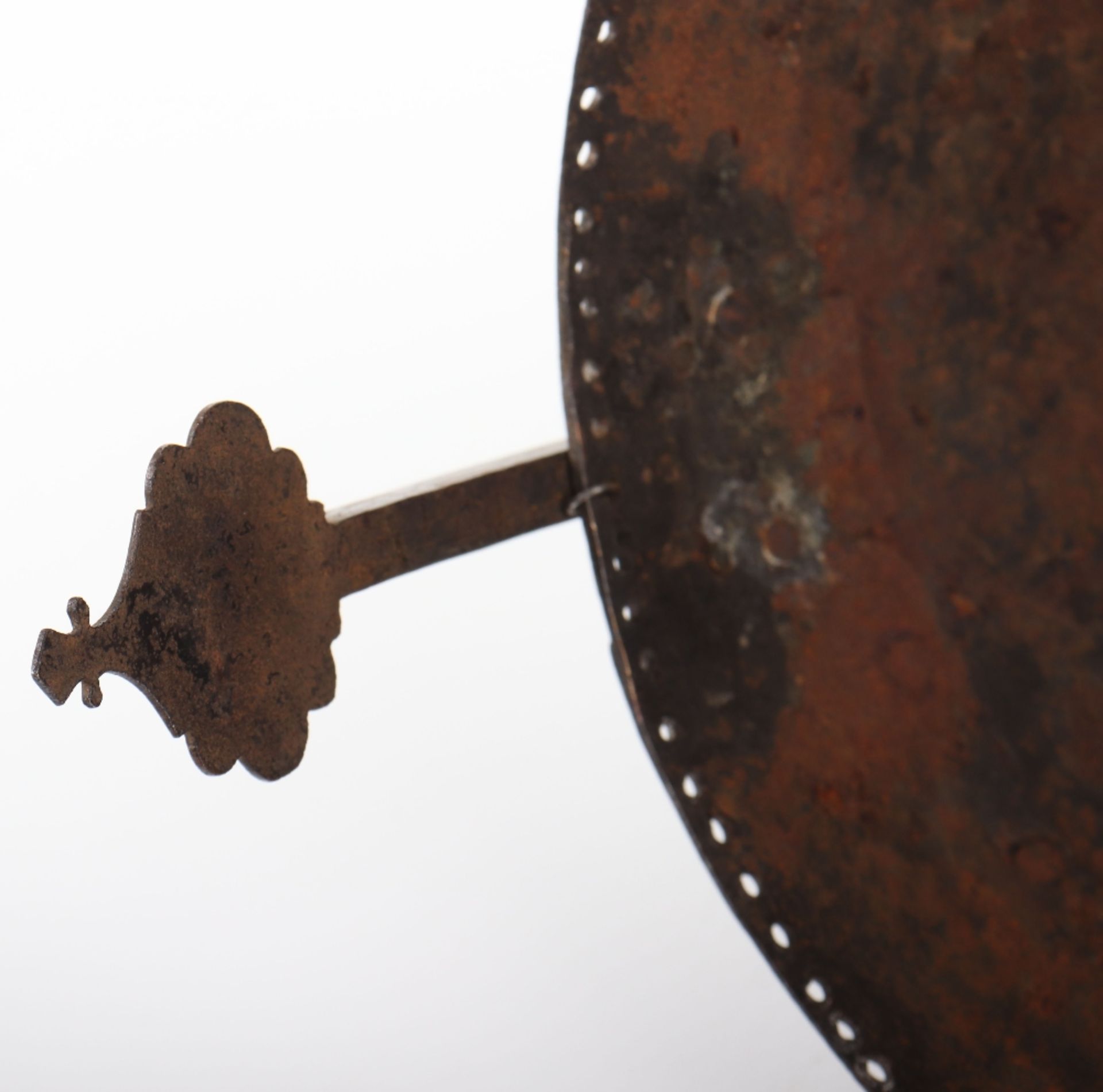 Persian Qajar Dynasty Matching Helmet Khula Khud and Shield Dhal - Image 16 of 27