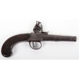 Queen Anne Style Flintlock Boxlock Cannon Barrel Pocket Pistol by WILLIAMS c.1780