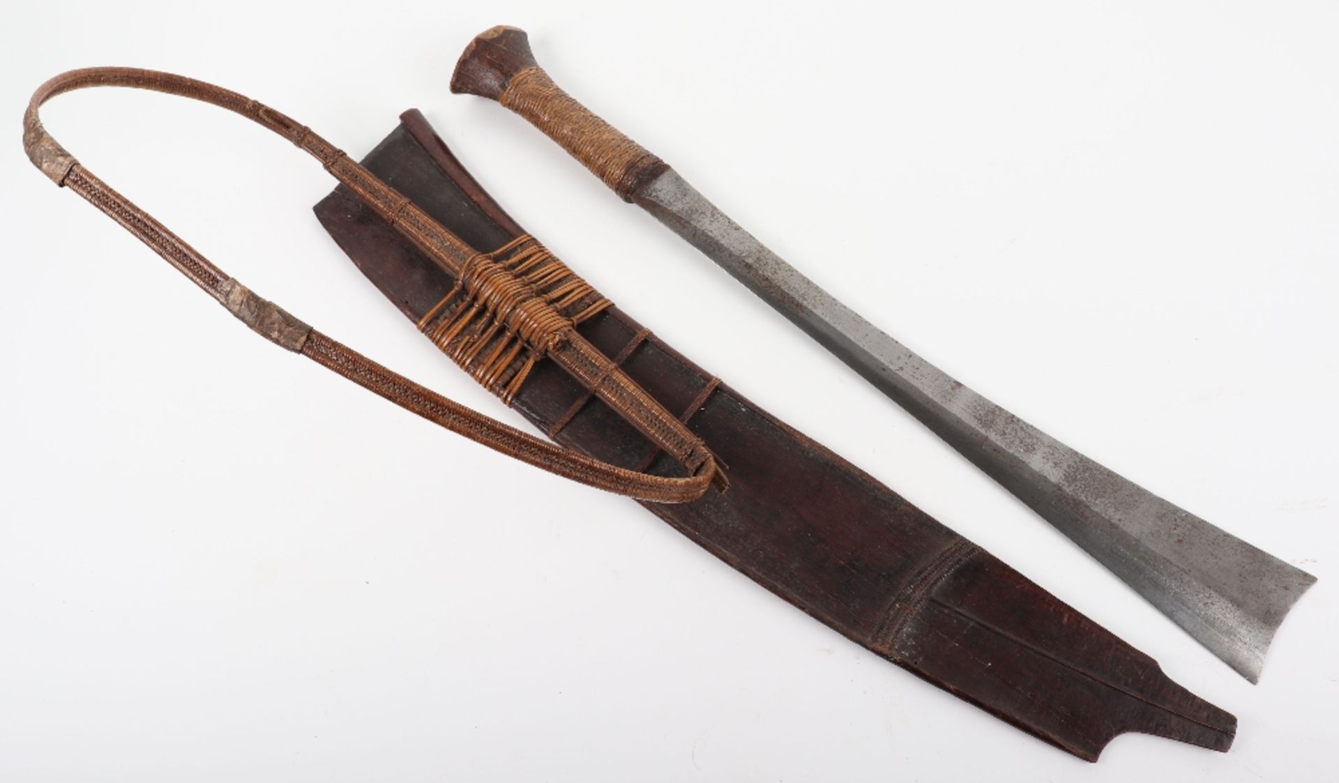 19th Century Burmese Naga Head Hunter’s Sword