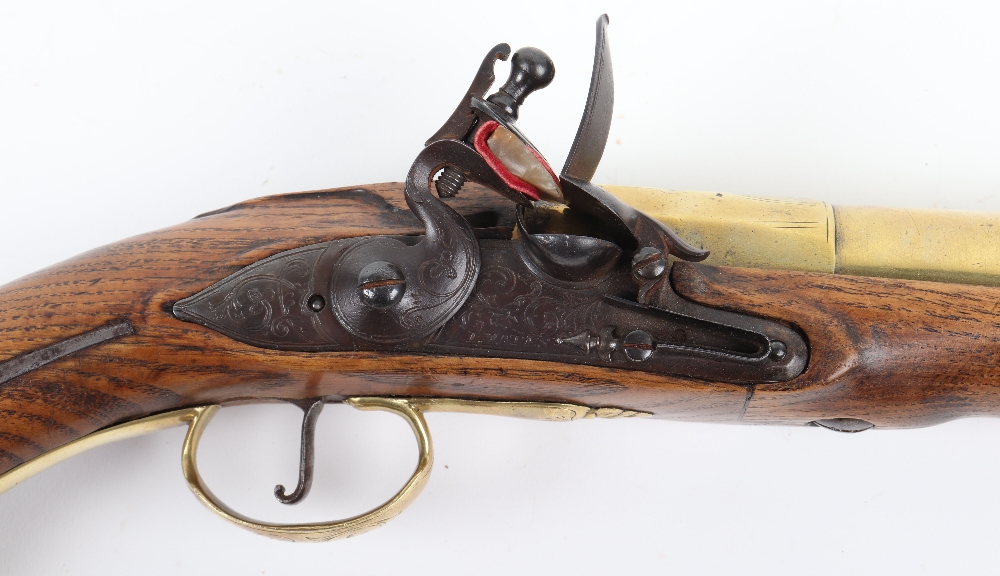 Rare Late-17th Century English Brass Barrel Flintlock Grenade Pistol by I .Yates - Image 2 of 8