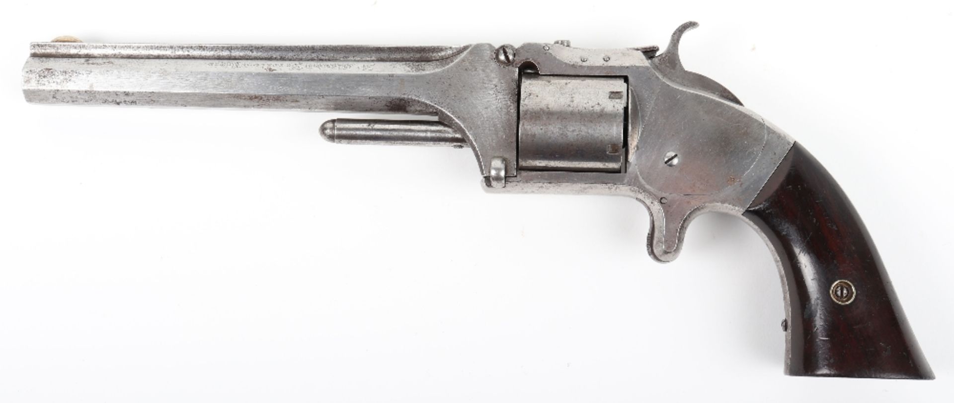 6 Shot .32” Rimfire Smith and Wesson Single Action Revolver No. 62099 Retailed in France - Image 6 of 9