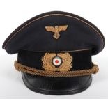 Third Reich TENO (Technische Nothilfe) Leaders Peaked Cap