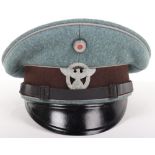 Third Reich Police Administration Enlisted Mans / NCO’s Peaked Cap