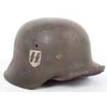 Waffen-SS Single Decal Steel Combat Helmet