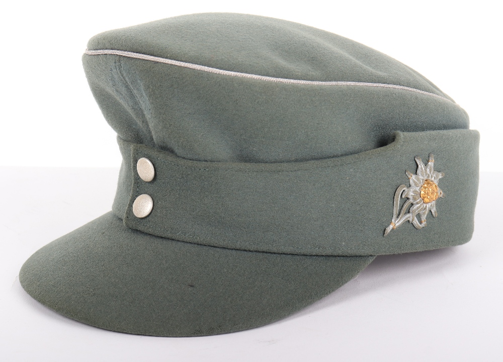 German Army Mountain Troops (Gebirgsjäger) Officers M-43 Field Cap - Image 2 of 6