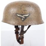 Luftwaffe Tropical Camouflaged Paratroopers Steel Helmet