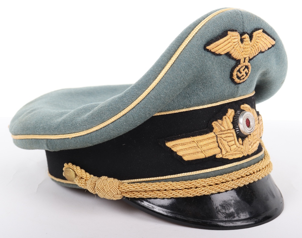 Third Reich Reichsbahn Generals Peaked Cap - Image 3 of 6