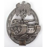 German Army (Heer) / Waffen-SS Panzer Assault Badge for 25 Engagements