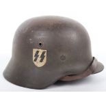 Waffen-SS Double Decal M-35 Steel Combat Helmet