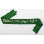 Luftwaffe Fallschirmjager Regiment 2 Cuff Title