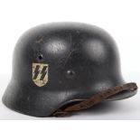 German Waffen-SS Double Decal Steel Combat Helmet