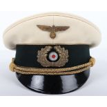 Third Reich Army Generals White Top Peaked Cap