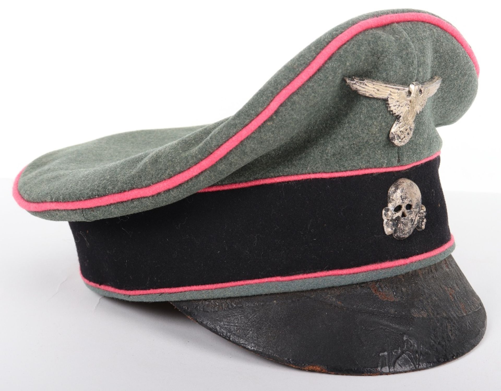 Waffen-SS Panzer Officers Crusher Cap - Image 3 of 6