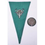 German Hunting Association Car Badge and Pennant