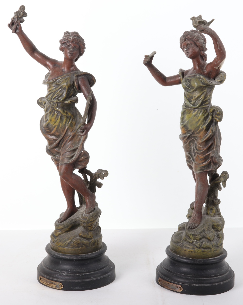 A pair of spelter figures after E.C.H Guillemin - Image 2 of 13