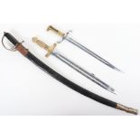 Two bayonets and a sword