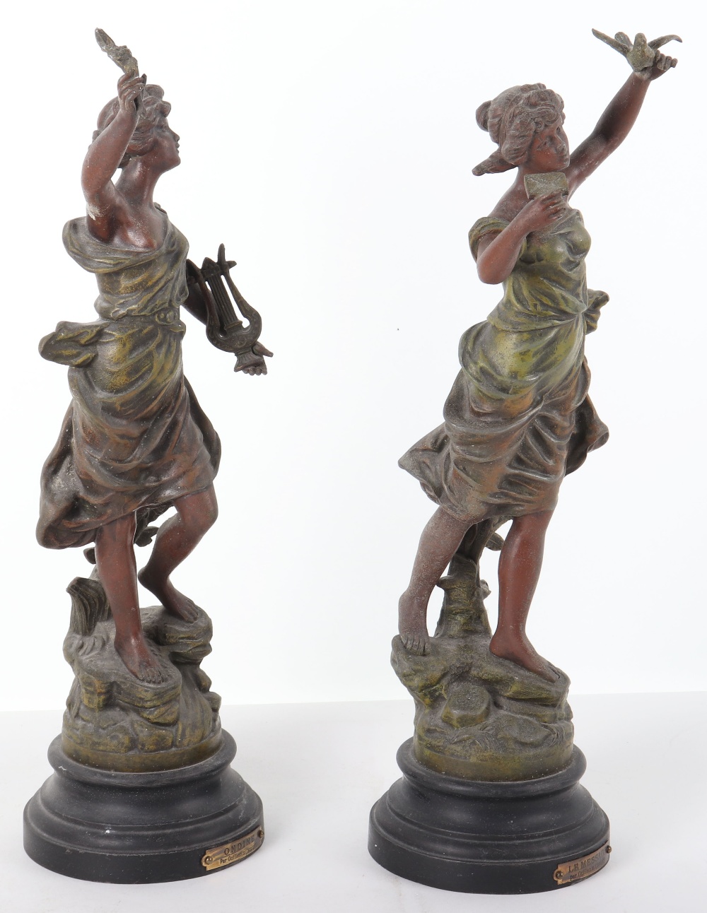 A pair of spelter figures after E.C.H Guillemin - Image 5 of 13