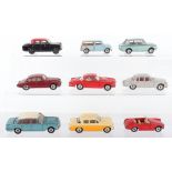 Nine Dinky toys