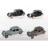 Four French Dinky Toys 24N Citroens 11BL