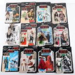 Seventeen Loose 1st -2nd-3rd Wave Vintage Star Wars Figures with Backing Cards