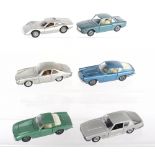 Six unboxed Politoys/Mebetoys (Italy) 1/43 scale diecast models