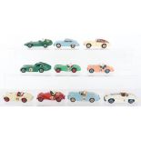 Ten Dinky Toys racing cars