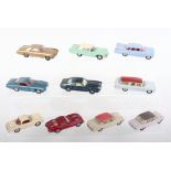 Ten Original Vintage Unboxed Corgi Toys Cars