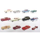 Twelve Original Vintage Unboxed Corgi Toys Cars