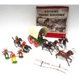 Britains set 2042, Prairie Schooner with Cowboy and Indians