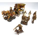 Elastolin 70mm WWI British horsedrawn tinplate Ambulance